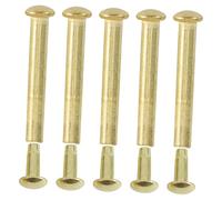 Angoily 5Set Goldplated Folding Hand Fan Repair Kit Shaft Rivet Nut Replacement for Bamboo Paper Fans Fit Metal Fastener for DIY Handmade Accessories
