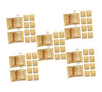 Angoily 5sets Bible Shaped Charms for DIY Jewelry Making Unique Bracelet Necklace Charms Fun Christian Accessories for Personalised Crafts and Creative Projects 10pcs*5