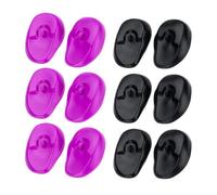 Angoily 6 Pairs Silicone Ear Protectors Reusable Waterproof Ear Covers for Hair Coloring and Perming Hairdressing Use at Home and Salon