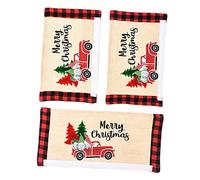 Angoily 6 pcs Christmas Refrigerator Handle Covers Car Pattern Oven Door Protector for Microwave Dishwasher Kitchen Appliances Festive Decorative Kitchen Handle Guards for Holiday Home