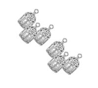 Angoily 6 pcs Pearl Bead Cage Pendant Hollow Love Bird Locket Charms for DIY Jewelry Making Essential Oil Diffuser Necklaces Unique Crafts