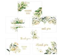 Angoily 6 Sets Elegant Multi Function Thank You Cards with Envelopes Coated Paper Gift Packing Notelets for Appreciation and Customer Gratitude Vibrant Colors Portable and Design
