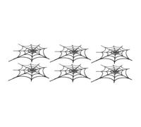 Angoily 6 Sheets Halloween Spider Web Wall Decal Removable PVC Stickers for Home Office Bar Scary Spider Pattern Adhesive Wall Sticker No Residue Smooth Surface Decoration