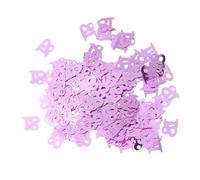 Angoily 600PC Pink Monochrome Digital Birthday Confetti with Pattern Shiny Plastic Sequins for Party Decorations DIY Invitations Festival and Wedding Table Scatter