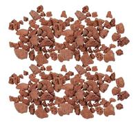 Angoily 60g Pack Volcanic Red Lava Rock 3-6mm Natural Microlandscape Stones for Diorama Rock Decoration Mini Garden and Sand Table Scenery Basing Stone Model
