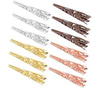 Angoily 60pcs Bead Caps for Jewelry Making Unique Trumpet Flower Shaped End Caps Multi Functional Metal Bead Separators for DIY Bracelets and Necklaces Jewelry Accessories