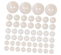 Angoily 60Pcs Natural Shell Buttons Multi Function DIY Craft Buttons for Clothes Sweaters Jackets Wear Resistant Easy to Sew for Fashion Projects Repairs