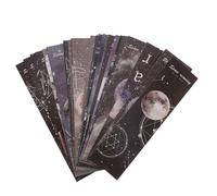 Angoily 60Pcs Space Theme Paper Bookmarks for Students Earth Moon Planet Markers Box for Book Lovers and Reading Enthusiasts