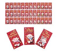 Angoily 60pcs Vietnamese Lunar New Year Red Envelopes Paper Money Packets with Year the Sheep Theme and Festive Vietnamese Blessings for Spring Festival and Festival Gatherings