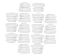 Angoily 60pcs White Round Plastic Chair Leg Caps for Metal Tubing Furniture Weatherproof Tubing End Caps with Precision Fit Protective Pipe Plug Inserts for Outdoor and Indoor Use