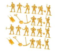 Angoily 63pcs Tiny Engineer Figures: Pretend Construction Worker Action Figures Hand-eye Coordination And Teamwork For Home And Classroom