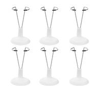 Angoily 6Pcs 15Cm White Doll Storage Rack - Fashion Doll Display Stand for Home Store and Market Use - Ideal Support for Toy Models