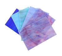 Angoily 6Pcs Assorted Colored Cathedral Glass Sheets for DIY Stained Glass Projects and Mosaics Craft in Tones for Artistic Home Decor and Gift