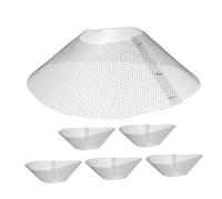 Angoily 6pcs Bowl Shaped Grease Filters for Kitchen Range Hood High Efficiency Metal Mesh Replacement Cooker Hood Filter Reliable Heat Resistant Design with Enhanced Airflow for Optimal