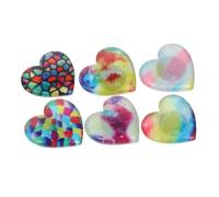 Angoily 6pcs Cartoon Heart Diamond Drawing Locator Tool Cross Stitch Fixators for DIY Picture Positioning Compact Embroidery Supplies Adorable Design for Crafting and Storage