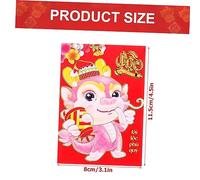 Angoily 6Pcs Dragon Year Red Envelopes with Mixed Cute Dragon Patterns Traditional Lunar Year Money Bags for Festival Blessings Gift Cards Cash Coins for Spring Festival and Parties