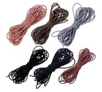 Angoily 6pcs Elastic Cord Set 5M Each Color Stretchy String for Jewelry Making, Bracelet DIY, Hair Ties, Necklace String, Multi-Color Crafting Accessories for UK Users