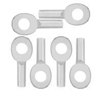 Angoily 6pcs End Terminal Connector Gym Cable Thimble Interface High Strength Iron Material Precision Manufacturing Silver Gym Training Machines Accessories for Training Environments