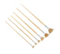 Angoily 6Pcs Fan Shaped Paint Brushes Set Versatile Convenient Painting Tools for Watercolor Stencil Projects Painting for Adults
