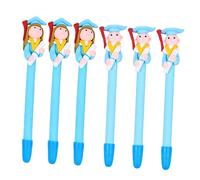 Angoily 6pcs Fun Polymer Clay Pens for Doctoral Students Unique Ink Ballpoint Pens Graduation Prize Party Favors Creative Writing Accessories for School Daily Use