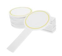 Angoily 6pcs Handheld Dry Erase Scoreboards Single Sided Whiteboards with Easy Grip Handles for Voting Scoring and Reusable Writing Boards for Judges and Classroom Use