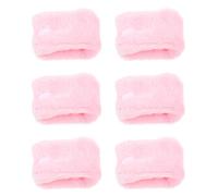 Angoily 6pcs Heatless Sleeping Hair Curlers for Long Term Use, Synthetic Material Soft Pink Hair Styling Tools for Travel and DIY Hairstyle
