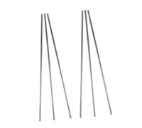 Angoily 6pcs Heavy Duty Foosball Table Rods Replacement Set with Iron Rods and Safety Caps, 8mm Diameter X 44cm Length, Suitable and Adults Desktop Soccer Table Accessory for Repair
