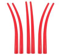 Angoily 6pcs Long Extension Caulk Tip Long Sausage Caulk Nozzle Plastic Red Extended Reach for Sealing and Renovation Tasks