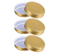Angoily 6pcs Mason Jar Bee Feeder Lids, Iron Removable Entrance Waterer Caps for Beekeeping, Effortless Feeding Access Replacement Lids for Bee Colony Feeder Equipment
