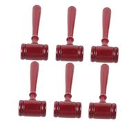 Angoily 6pcs Mini Wooden Judge Gavel Hammer for Role Play Halloween Costumes School Drama for Judges Lawyers and Law Students