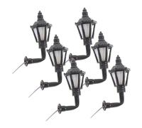 Angoily 6Pcs Miniature Decorative Wall Lights Warm Glow Lamp Model for DIY Sand Table Home Office Coffee Table Landscape Ornament