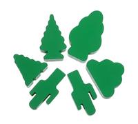 Angoily 6pcs Miniature Wooden Trees and Cactus for DIY Micro Landscape Table Lifelike Forest Craft Ornaments Compact Table Centerpiece Decorations for Model Train Scenes and Rooms