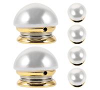 Angoily 6pcs Pearl Magnetic Brooch Pins for Women Mini Magnetic Pin Brooch and Portable Copper Material Elegant No-snag Clothing Clips Suitable for Outdoor Activities