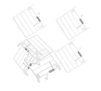 Angoily 6pcs Plastic Parrot Cage Spring Door Parts Bird Cage Door Replacement Hanging Birdcage Accessories Suitable for Pigeon and Small Pet Birdcages