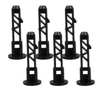 Angoily 6PCS Plastic Wheelie Bin Lid Hinge Pins with Nylon Latch for 120L Outdoor Trash Can Cover Replacement, Sturdy Trash Bin Lock Accessories for Waste Management and Sanitation Use