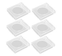 Angoily 6pcs Push Button Protector Cover with Dustproof Design, Embedded Switch Button Guard for Emergency Stop, 33x28x6mm, Sturdy Wall Switch Accessories for Industrial and Home Use