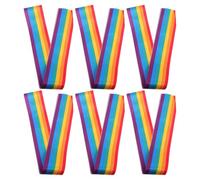 Angoily 6pcs Rainbow Sashes Shoulder Strap Lightweight Fabric Pride Accessories Unisex Design for Party Favour and Parade Events Style