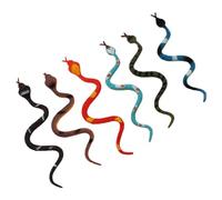 Angoily 6Pcs Realistic Snake Figurines Simulation Snake Props for Garden Decoration Pranks Material Random Styles for Party April Fools Day