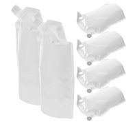 Angoily 6pcs Refillable Travel Squeezable Pouches 1l Plastic Portable Space-Saving Empty Cosmetic Containers for Lotion Shampoo Shower Gel Suitable for Travel and Business Trip