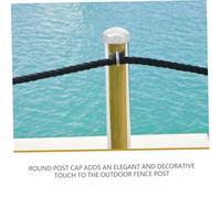 Angoily 6pcs Round Dome Fence Post Caps Outdoor Guardrail Accessories Smooth Surface Protective Covers Easy Install Durable Post Caps for Garden and Road Railings