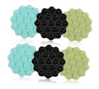 Angoily 6pcs Silicone Phone Holder Suction Cup Set Non-Slip Phone Mount for Shower and Bike Use Black Blue Green Colors