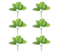 Angoily 6pcs Simulation Mini Calathea Potted Plant with Realistic Appearance and No Withering, Plastic Artificial Potted Plant for Windowsills and Home Decoration