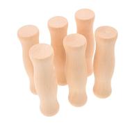 Angoily 6pcs Smooth Wooden Bucket Handles Non Slip Grip for DIY Projects Kitchen Gardening Replacement Ergonomic Wood Finish Grip for Comfortable Carrying