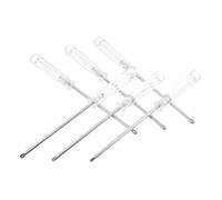 Angoily 6pcs Transparent Crystal Handle Screwdriver Cross Head Precision Repair Tools for Household Office Workshop Use with Steel Shafts and Ergonomic Grip