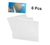 Angoily 6PCS Transparent Inkjet Adhesive Film Clear Printable Silk Screen Film for Screen Printing Overlays Greeting Cards and DIY Crafts