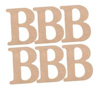 Angoily 6pcs Unfinished Wooden Letters DIY Craft Letter Slices for Wedding Birthday Shower Decorative for Wall and Home
