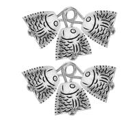 Angoily 6pcs Vintage Fish Bells for DIY Crafts Antique Pendant Charms for Jewelry Making Retro Style Small Bells for Earrings and Necklaces Creative Festival Decor Accessories