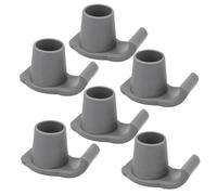 Angoily 6pcs Walker Ski Glides Nonstick Anti-Slip Replacement Feet Pads Made of TPR and Pp for Enhanced Stability and Smooth Glide on Snow and Ice