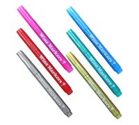 Angoily 6pcs Washable Wine Glass Markers with Quick Dry Vibrant Paint Pens for Ceramic Glass Wood Metal Fabric DIY Crafting and Scrapbooking