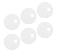 Angoily 6pcs White Plastic Decorative Toilet Bolt Covers for Bathroom, Easy Installation, Resist Yellowing, Top Hinge Fixings with Polished Look and Elegant Decoration